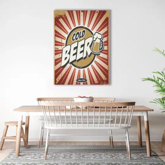 Tablou poster Cold Beer vintage 3961 bucatarie1