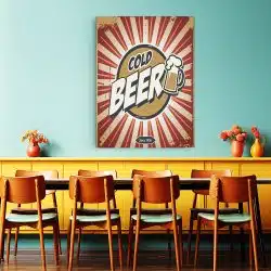 Tablou poster Cold Beer vintage 3961 restaurant