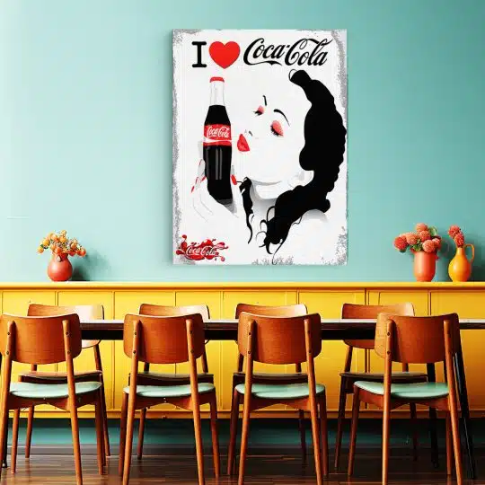 Tablou poster I love Coca Cola 4030 restaurant