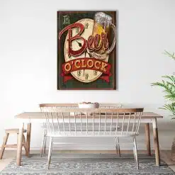 Tablou poster Its Beer O Clock vintage 3997 bucatarie1