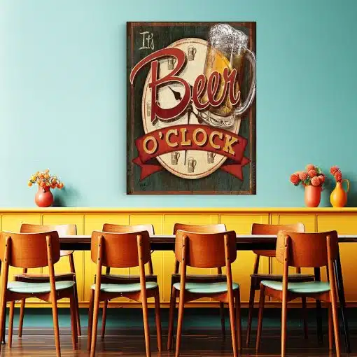 Tablou poster Its Beer O Clock vintage 3997 restaurant