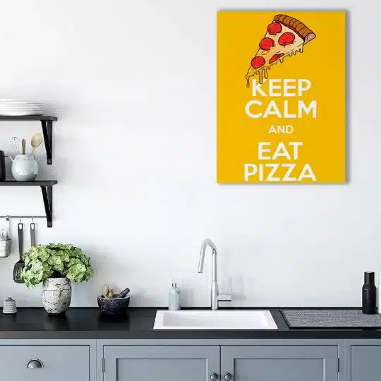 Tablou poster Keep calm and eat pizza 3863 bucatarie