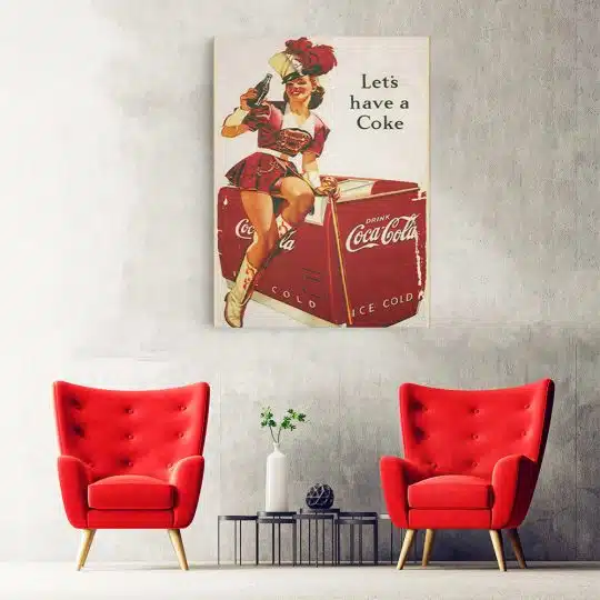 Tablou poster Lets have a Coke vintage 4012 hol