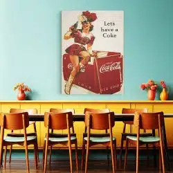 Tablou poster Lets have a Coke vintage 4012 restaurant