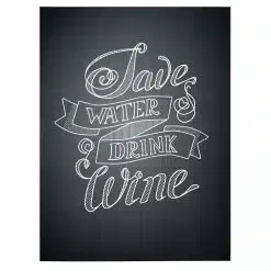 Tablou poster Save water and drink wine 3955 front