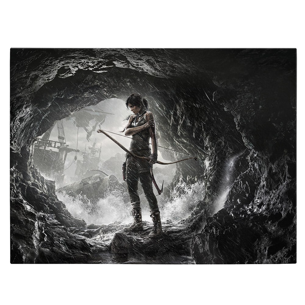 Tablou poster Tomb Raider - Material produs:: Tablou canvas pe panza CU RAMA, Dimensiunea:: 80x120 cm