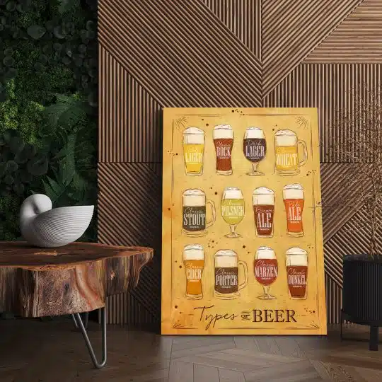 Tablou poster Types of Beer 3968 living