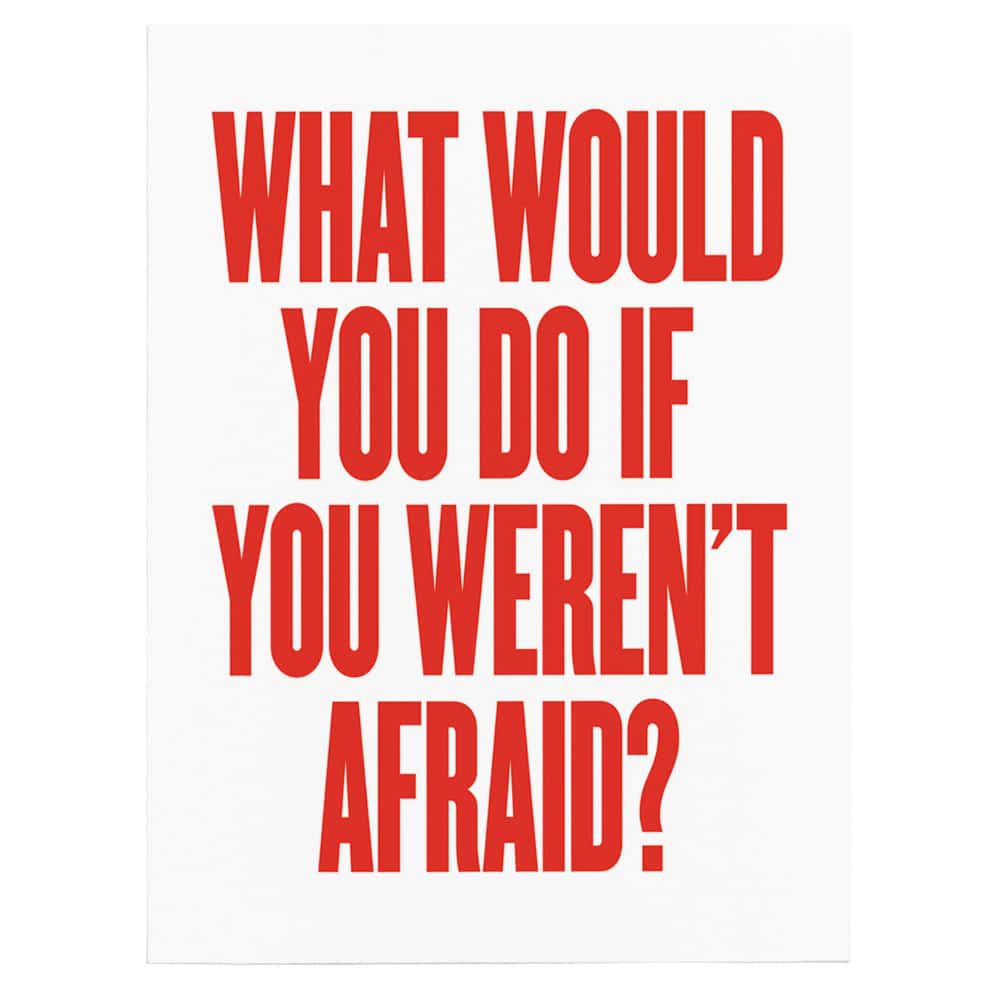 Tablou poster What would you do if you weren’t afraid? - Material produs:: Tablou canvas pe panza CU RAMA, Dimensiunea:: 80x120 cm