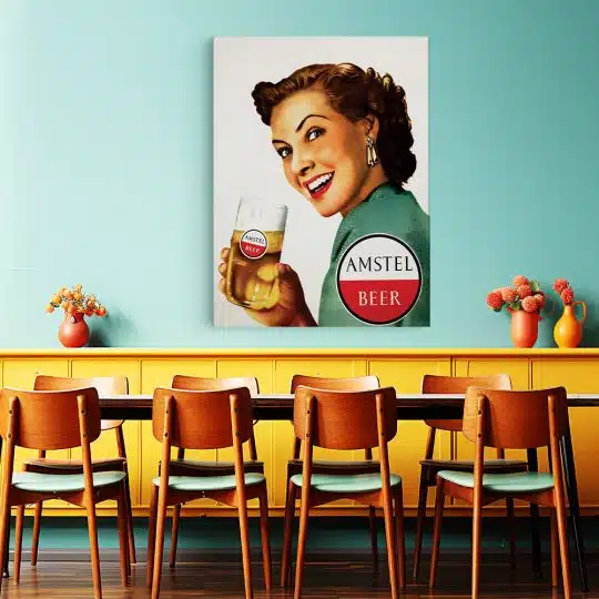 Tablou poster bere Amstel vintage 3983 restaurant