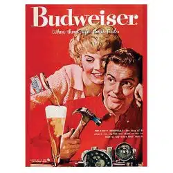 Tablou poster bere Budweiser vintage 3979 front