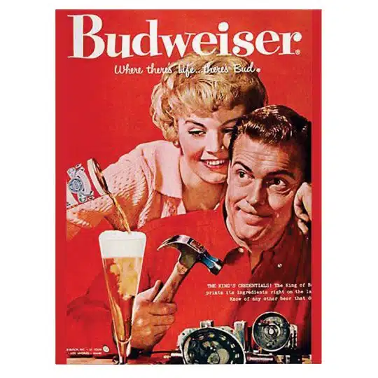 Tablou poster bere Budweiser vintage 3979 front