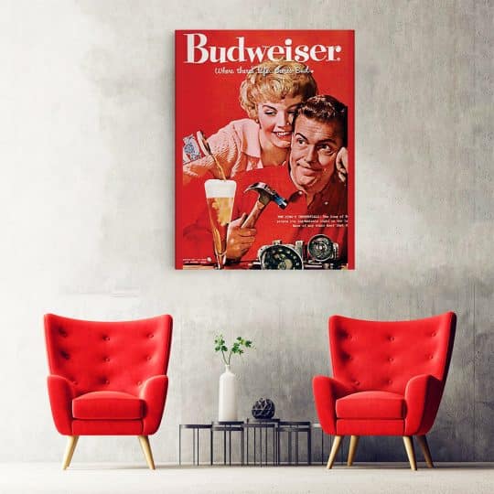 Tablou poster bere Budweiser vintage 3979 hol