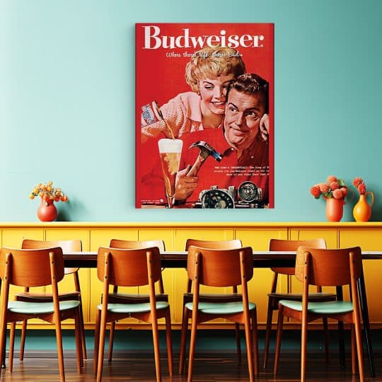 Tablou poster bere Budweiser vintage 3979 restaurant