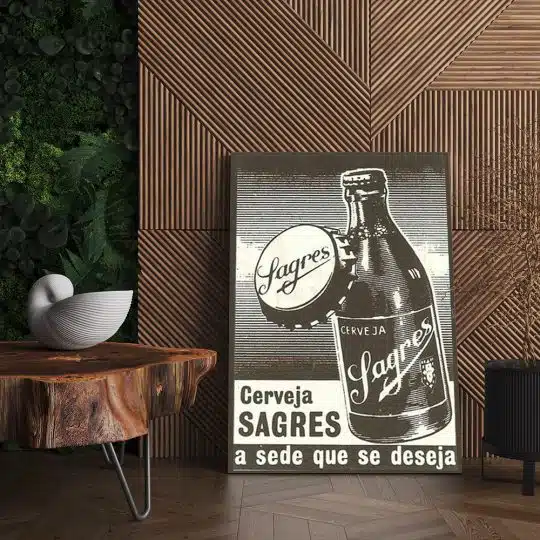 Tablou poster bere Sagres vintage 3999 living