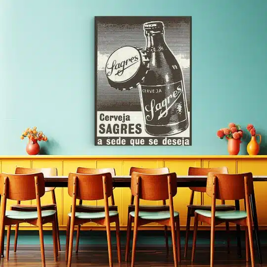 Tablou poster bere Sagres vintage 3999 restaurant