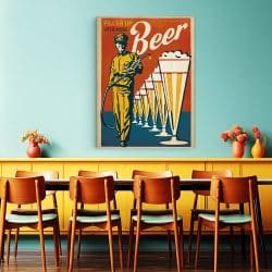 Tablou poster bere vintage 3981 restaurant
