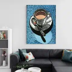 Tablou poster ceasca de cafea 3878 living 2