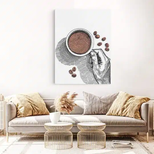 Tablou poster ceasca de cafea 3881 living 1