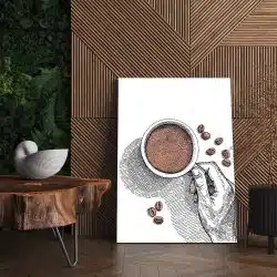 Tablou poster ceasca de cafea 3881 living