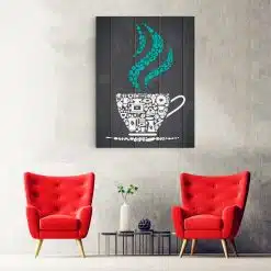 Tablou poster ceasca de cafea 3887 hol