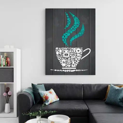 Tablou poster ceasca de cafea 3887 living 2