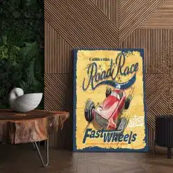 Tablou poster curse auto Road Race vintage 3212 living