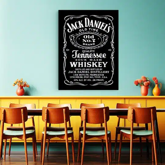 Tablou poster eticheta Jack Daniels 4002 restaurant