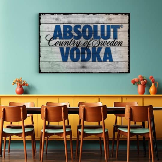 Tablou poster logo Absolut Vodka 4099 restaurant