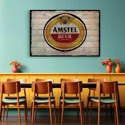 Tablou poster logo Amstel vintage 4112 restaurant