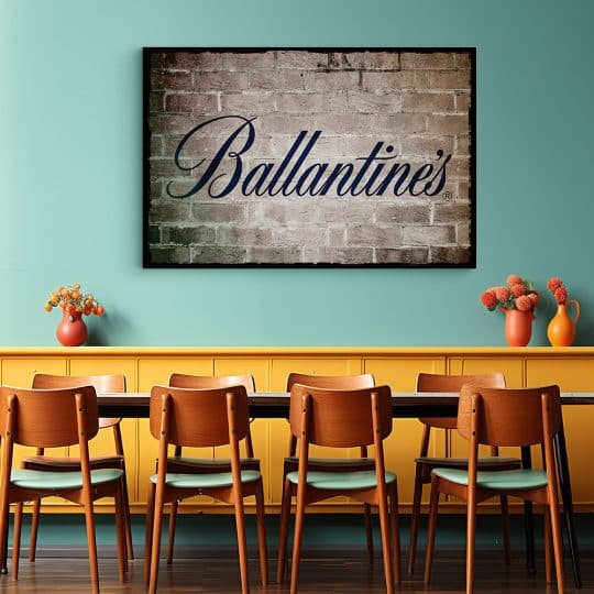 Tablou poster logo Ballantines vintage 4092 restaurant