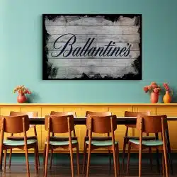 Tablou poster logo Ballantines vintage 4093 restaurant