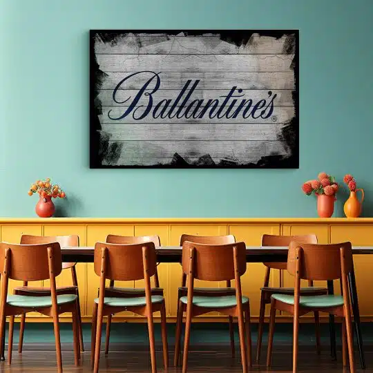 Tablou poster logo Ballantines vintage 4093 restaurant