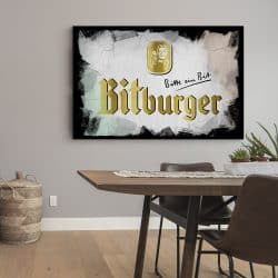 Tablou poster logo Bitburger vintage 4096 bucatarie4