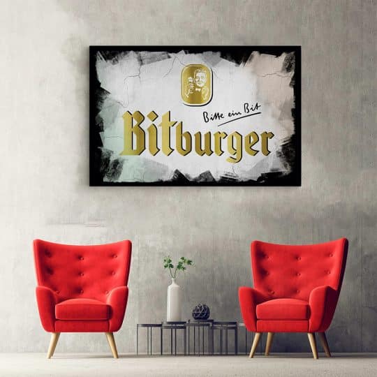 Tablou poster logo Bitburger vintage 4096 hol