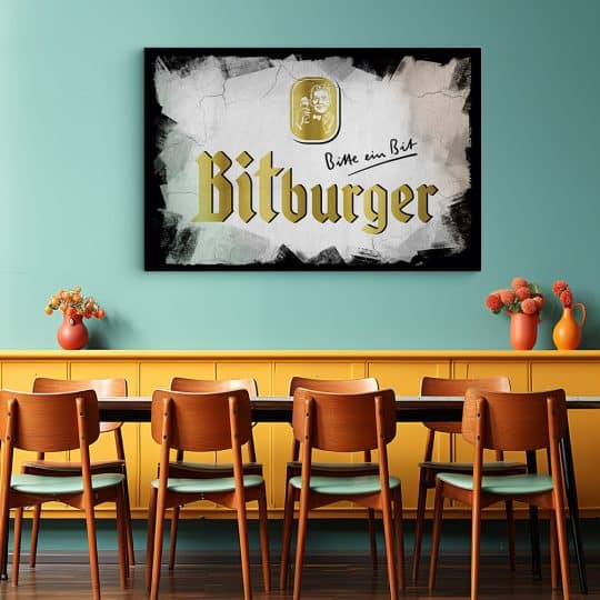 Tablou poster logo Bitburger vintage 4096 restaurant