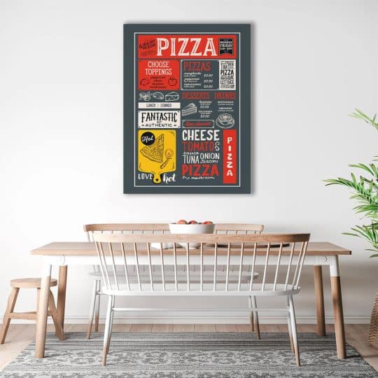 Tablou poster meniu pizza 3923 bucatarie1
