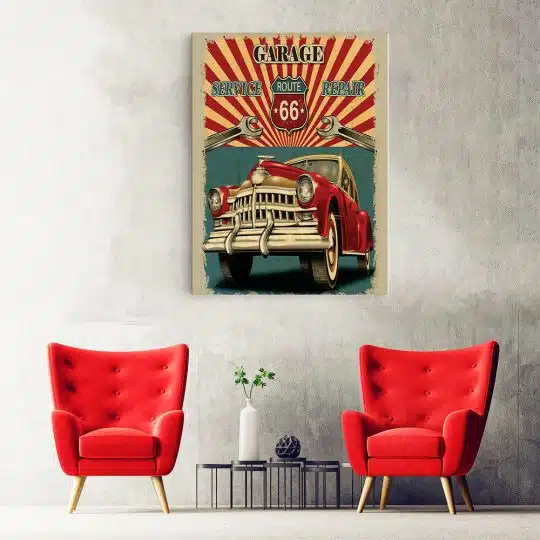 Tablou poster vintage service auto reparatii 3201 hol