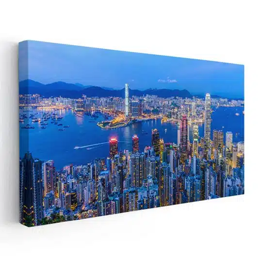 Tablou vedere panoramica Hong Kong China 4533