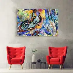 Tablou vitraliu fluture forme abstracte multicolor 1963 hol - Afis Poster Tablou vitraliu fluture forme abstracte multicolor pentru living casa birou bucatarie livrare in 24 ore la cel mai bun pret.